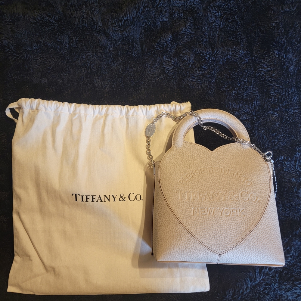 Authentic Tiffany & Co. Cream Mini Bag with Chain - Picture 2 of 5